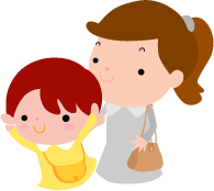 母親と子どものイラスト